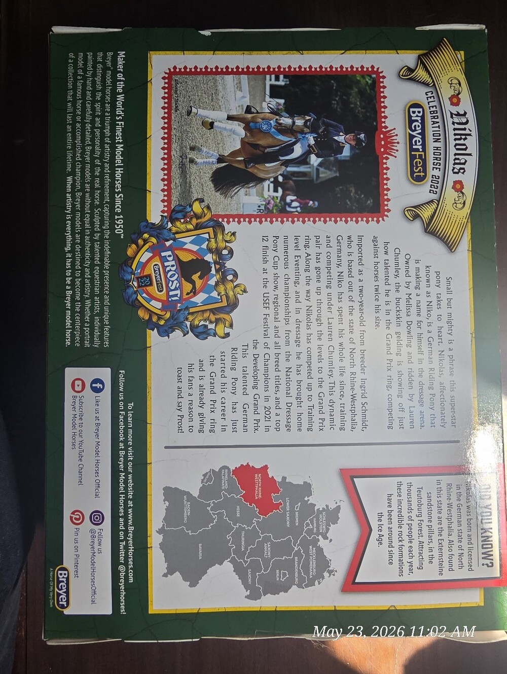 Breyerfest 2022 Celebration Model Nikolas Traditional 1:9 2nd Listing - Picture 6 of 7